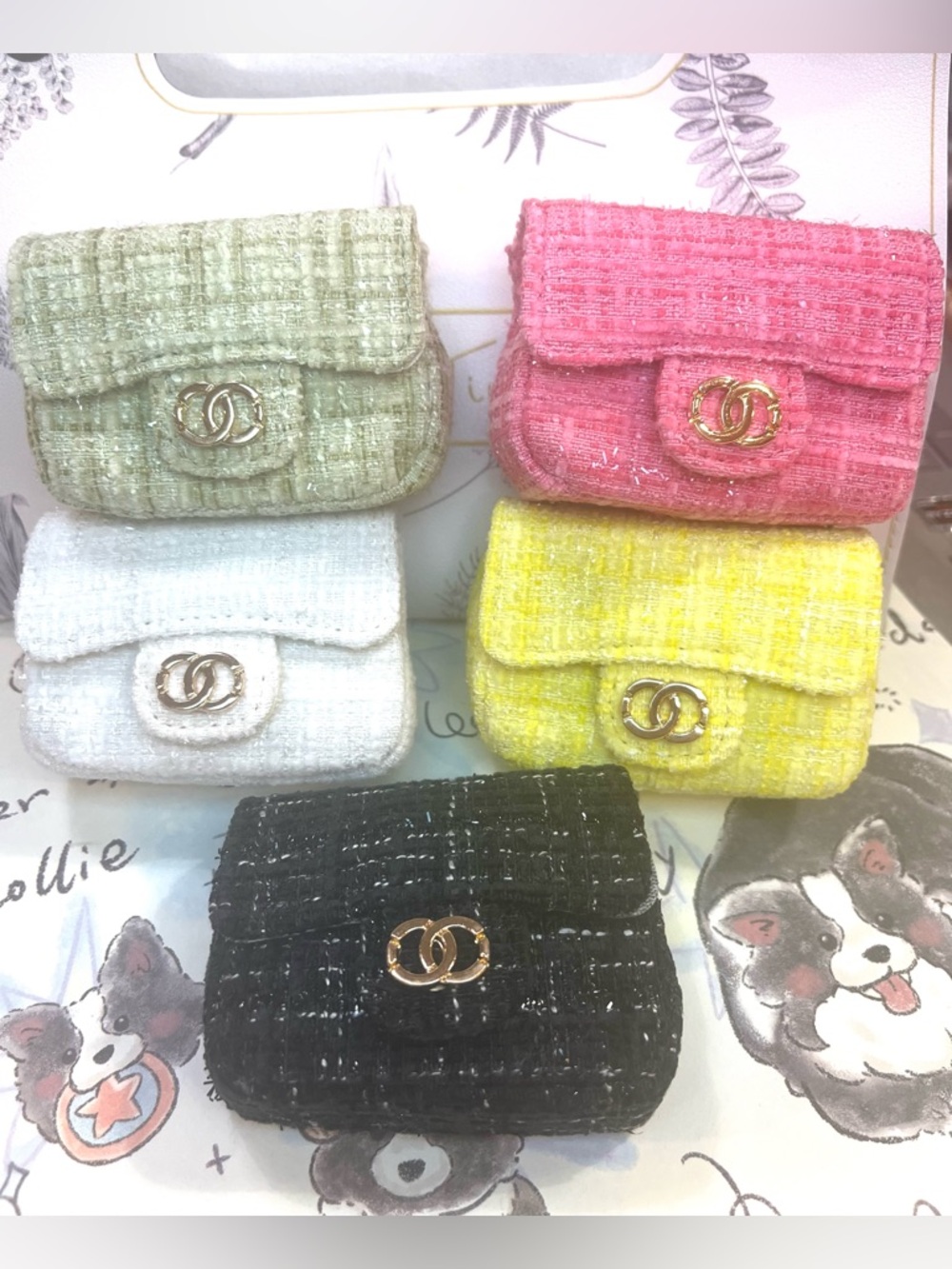 New Mini Tweed Bag 5 Colors Cute Crossbody